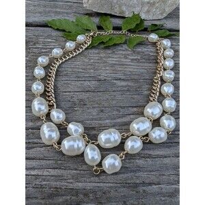Vintage Pearl Necklace, Bridgerton Costume Jewelry